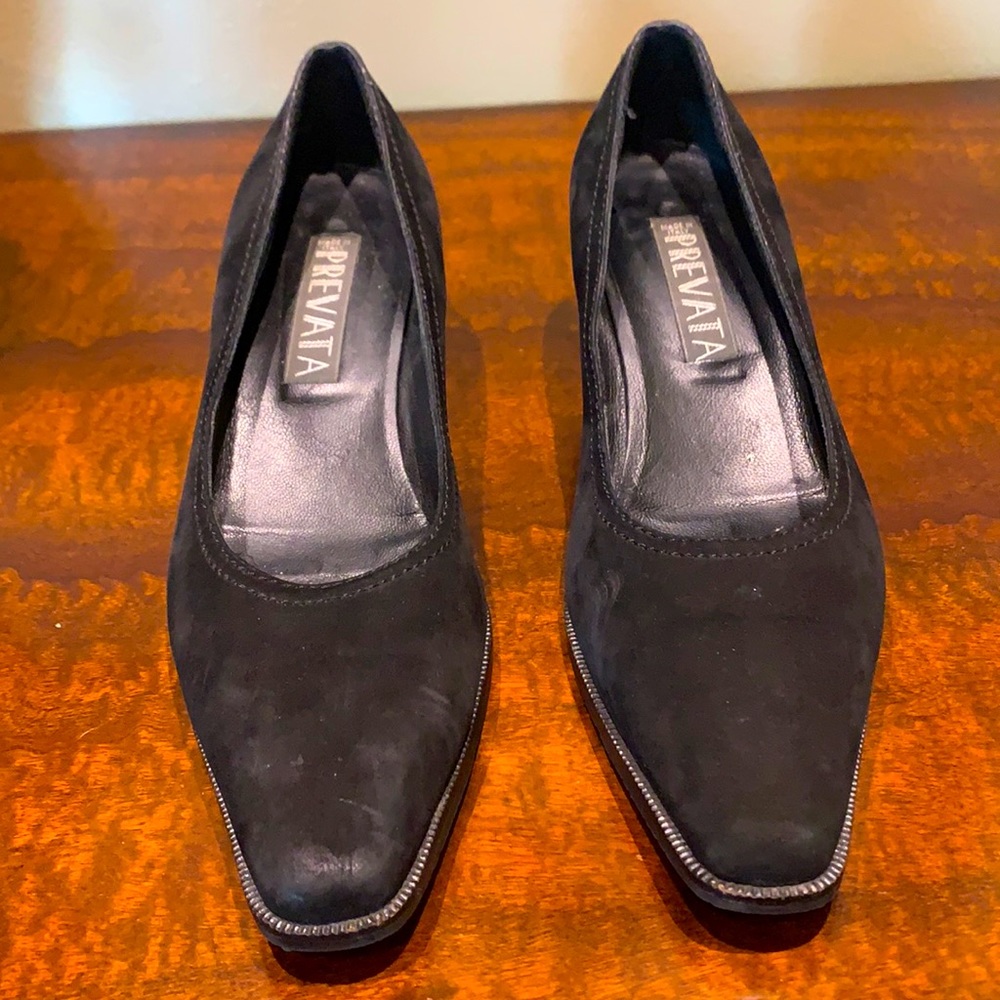 Prevata Black Suede Pumps